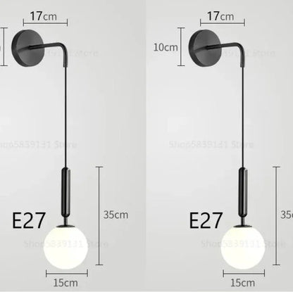 Modern Nordic Glass LED Wall Lamp