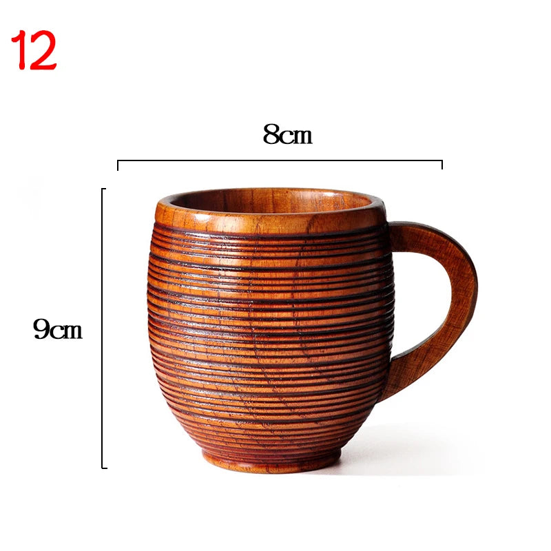 Wooden Big Belly Handmade Natural Spruce Wood Cups