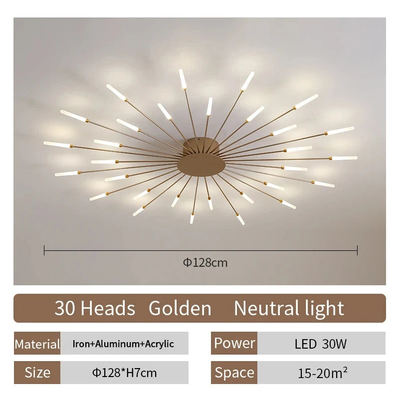 Modern Fireworks LED Ceiling Light