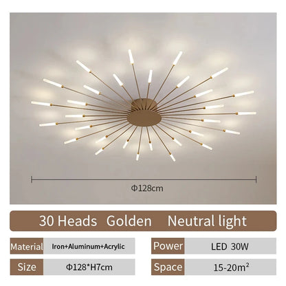 Modern Fireworks LED Ceiling Light