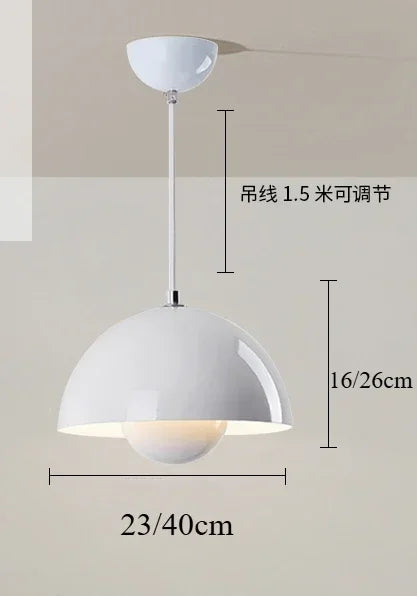Nordic Macaron LED Mushroom Pendant Light