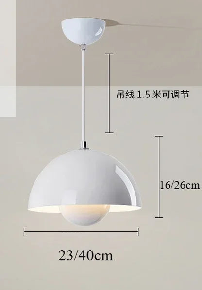 Nordic Macaron LED Mushroom Pendant Light