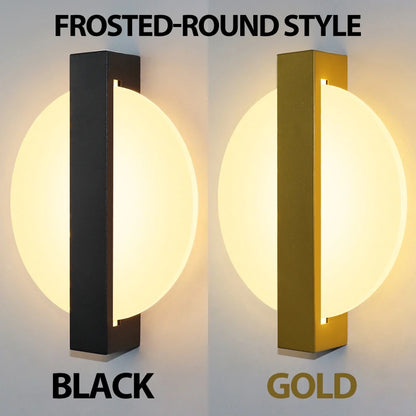 Luxury Acrylic Gold Foil LED Wall Sconce – 10W