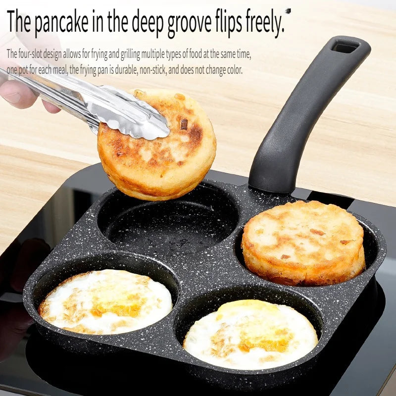 4-Hole Nonstick Omelette Frying Pan