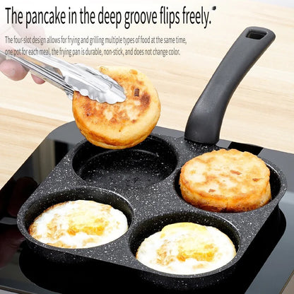4-Hole Nonstick Omelette Frying Pan