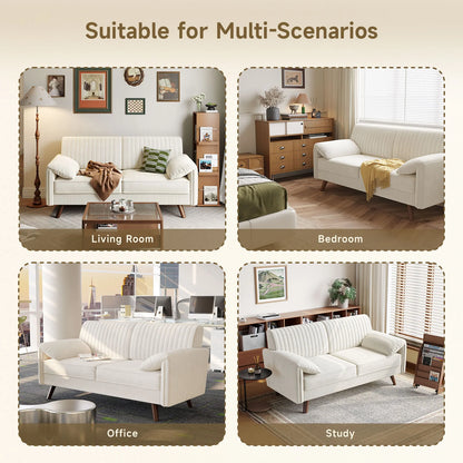 Chenille Loveseat Sofa for Small Spaces