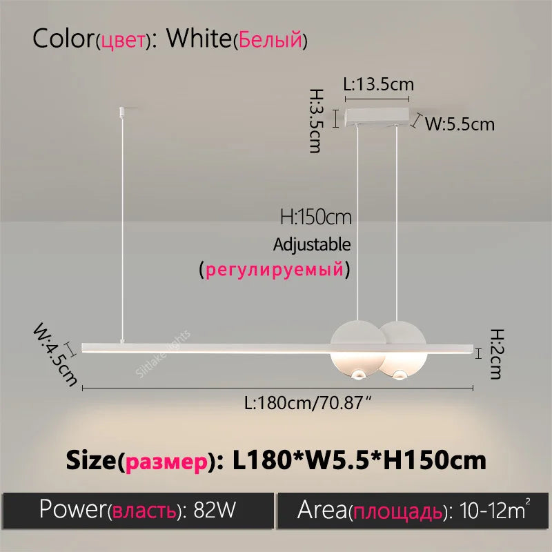 Minimalist LED Dining Room Pendant Light