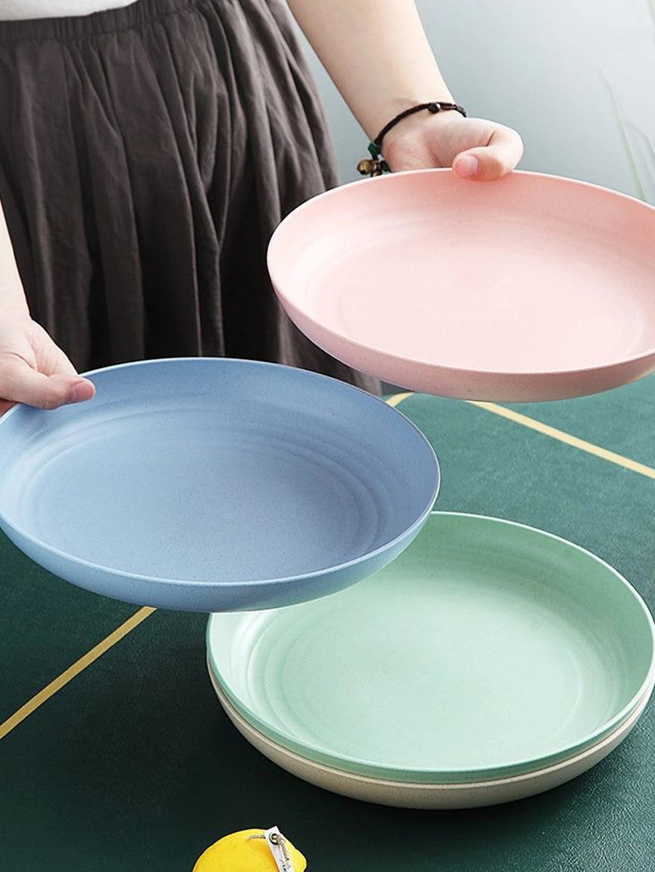 Microwave & Dishwasher Safe Wheat Straw Plates