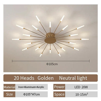 Modern Fireworks LED Ceiling Light