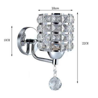 Decorative Crystal Wall Lamps Simple Cyrstal Wall Lights for Bedroom Bedside Living Room Gold/Silver Crystal Wall Lighting