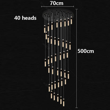 Modern home decoration crystal chandelier, stair Pendant lamp,