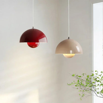 Nordic Macaron LED Mushroom Pendant Light