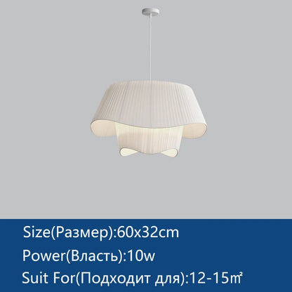 Nordic Cream Fabric Pendant Chandelier