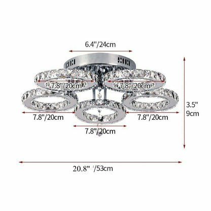 Modern Crystal Ceiling Chandelier Pendant Light