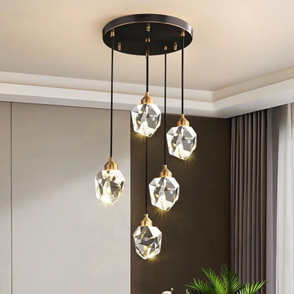 Modern Crystal Staircase LED Chandelier