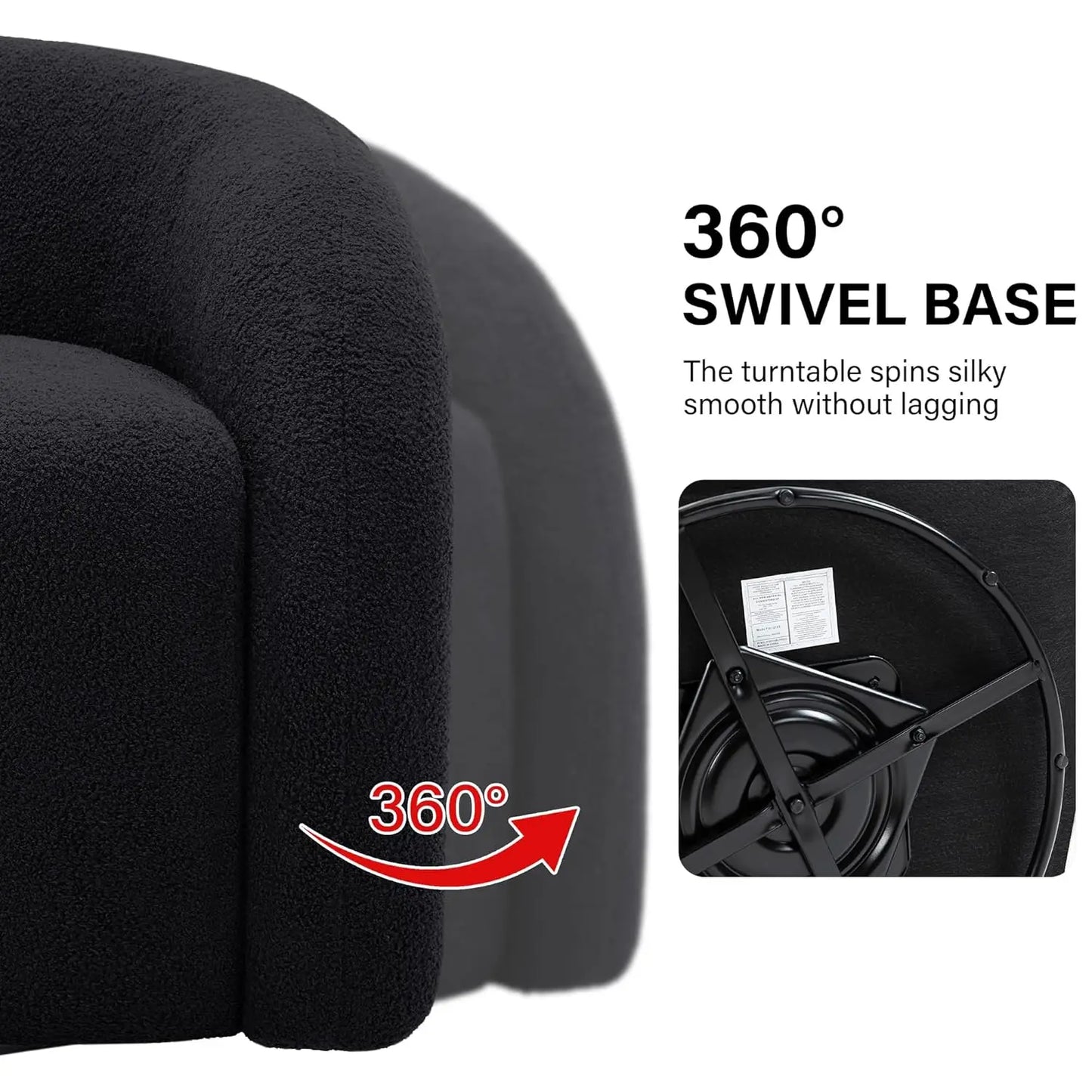 Small Swivel Barrel Accent Chair – No Assembly