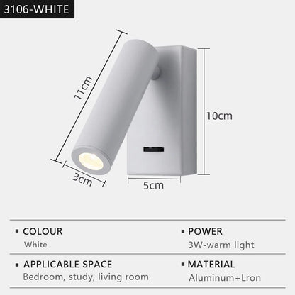 Adjustable LED Reading Wall Light – Modern Bedside Lamp