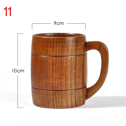Wooden Big Belly Handmade Natural Spruce Wood Cups