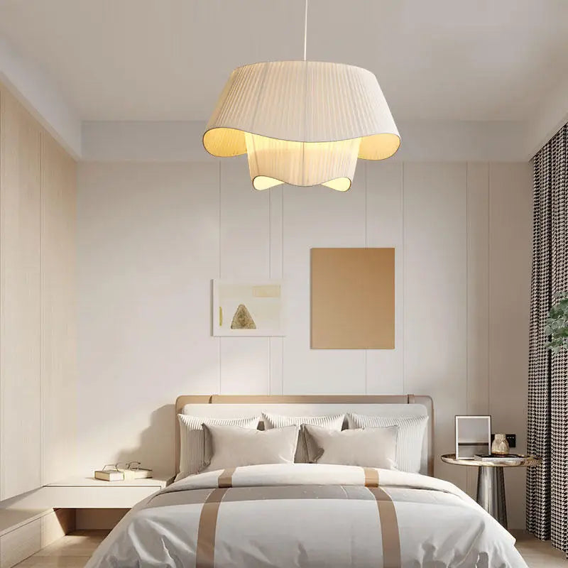 Nordic Cream Fabric Pendant Chandelier