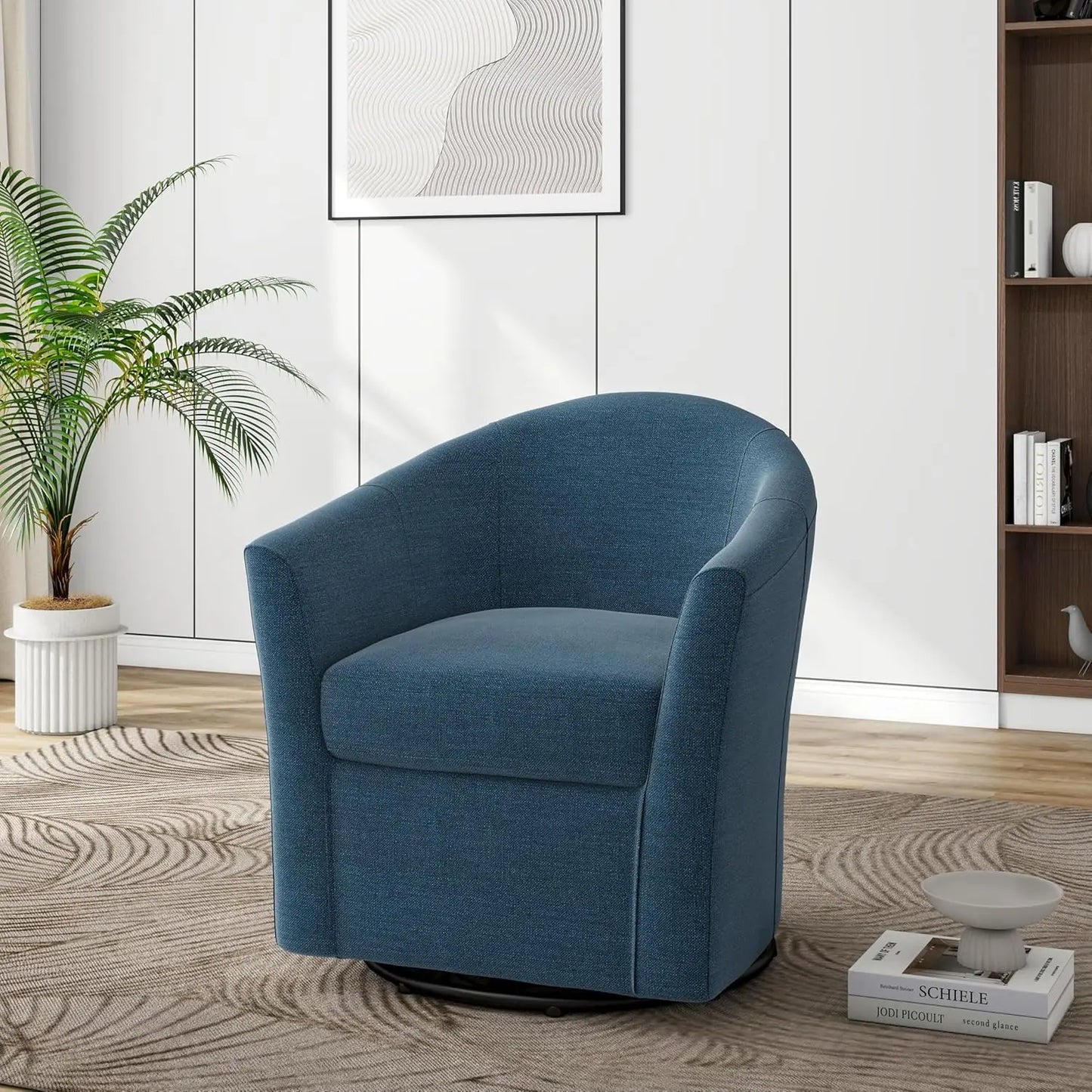 Modern Swivel Barrel Accent Chair Set of 2