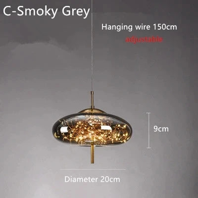 Modern Glass LED Pendant Ceiling Light
