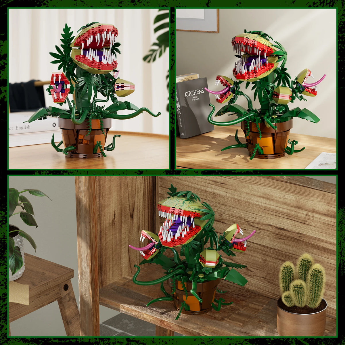 Audrey II Piranha Plant Building Blocks Set (629 Pieces)