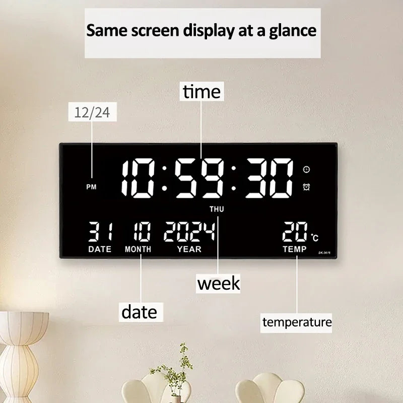 14" Large LED Digital Wall Clock