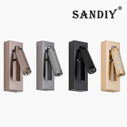 SANDIY Nordic Wall Sconce – Bedside Reading Lamp with Switch