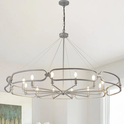 Vintage Iron Round LED Chandelier