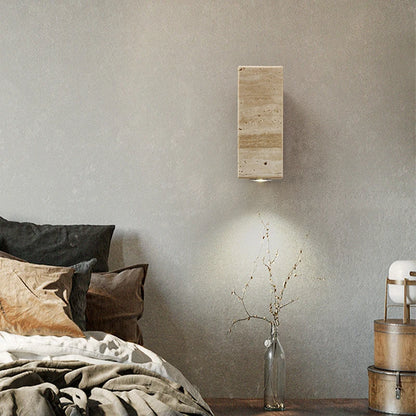 Wabi-Sabi Travertine Stone Wall Sconce