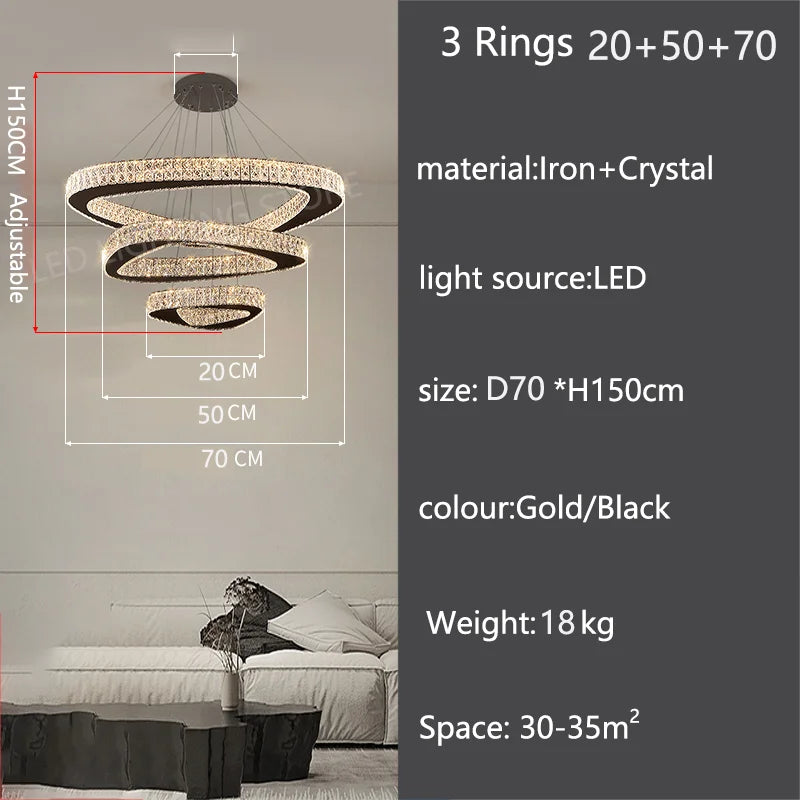 Modern Luxury Pendant Chandelier for Living Room