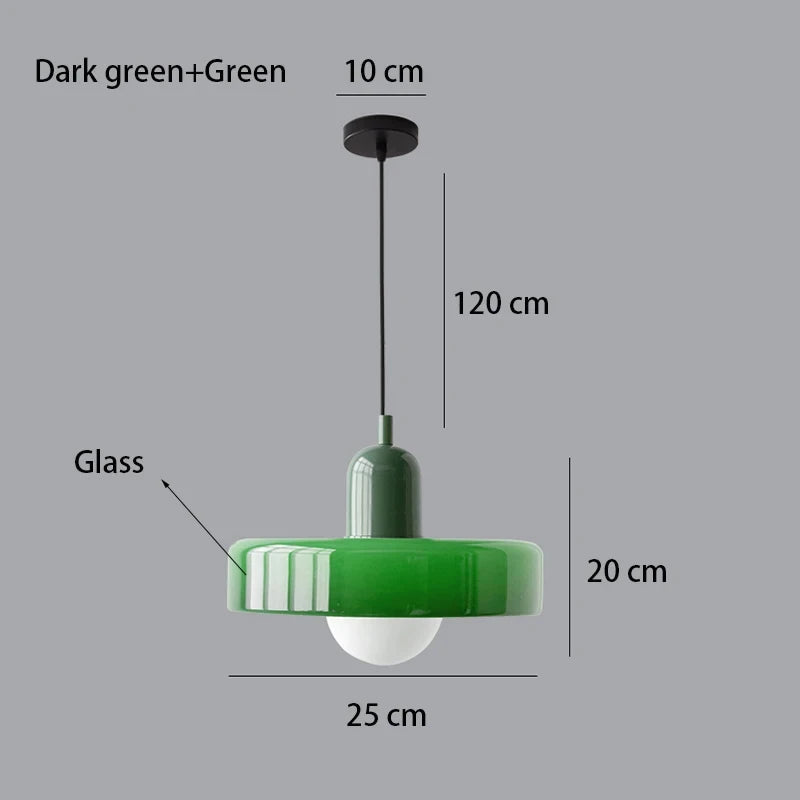 Modern Bauhaus Glass Pendant Light