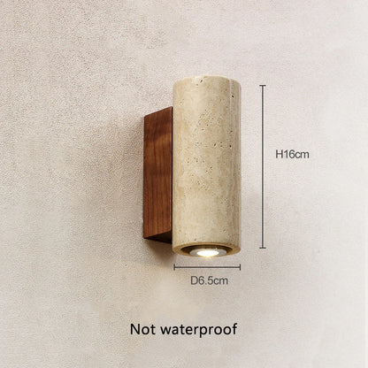 Wabi-Sabi Travertine Stone Wall Sconce