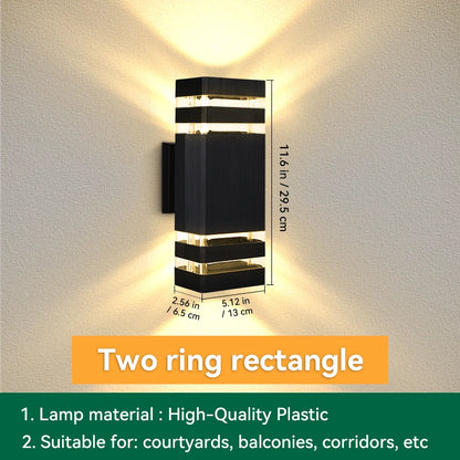 Modern Outdoor Waterproof Square Wall Lamp (E27)