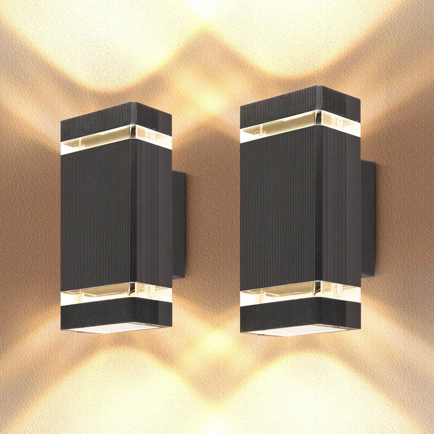 Modern Outdoor Waterproof Square Wall Lamp (E27)