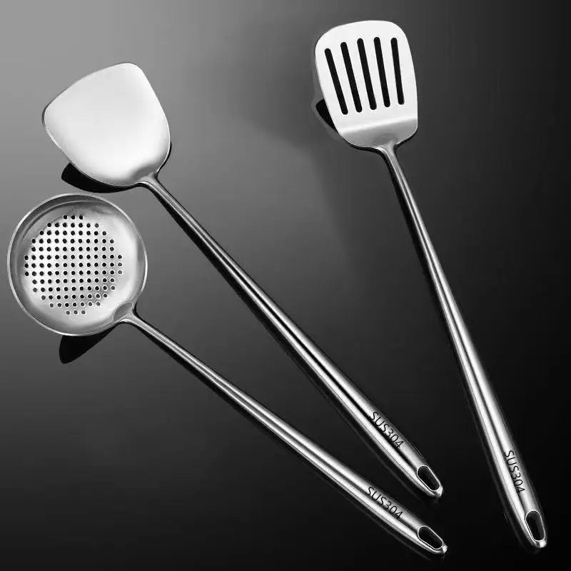 Stainless Steel Wok Spatula & Ladle Set