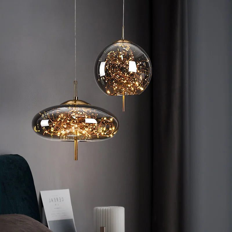 Modern Glass LED Pendant Ceiling Light
