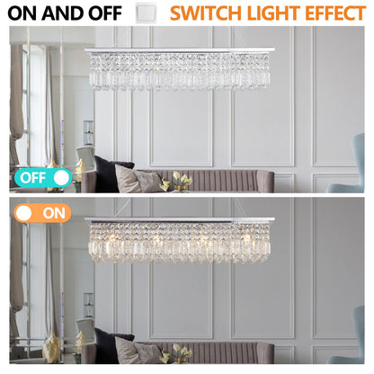 Modern 8-Light Crystal Chandelier