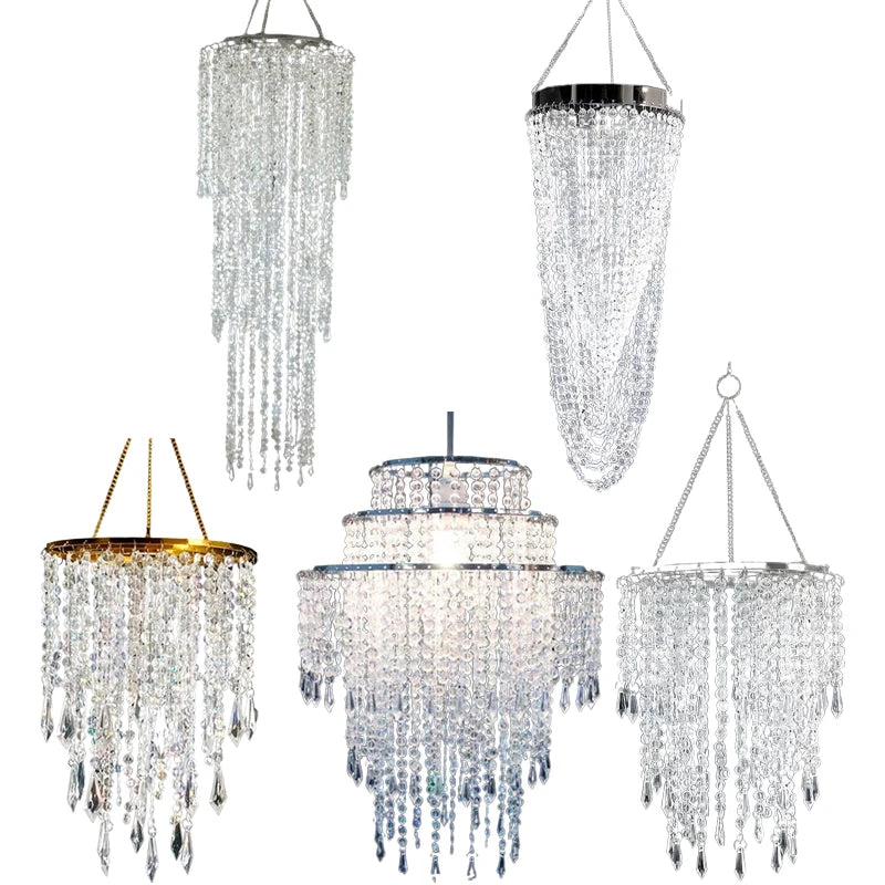 Crystal Chandelier Lamp Shade Acrylic Ceiling Light