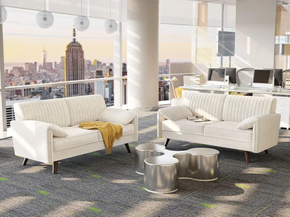 Chenille Loveseat Sofa for Small Spaces