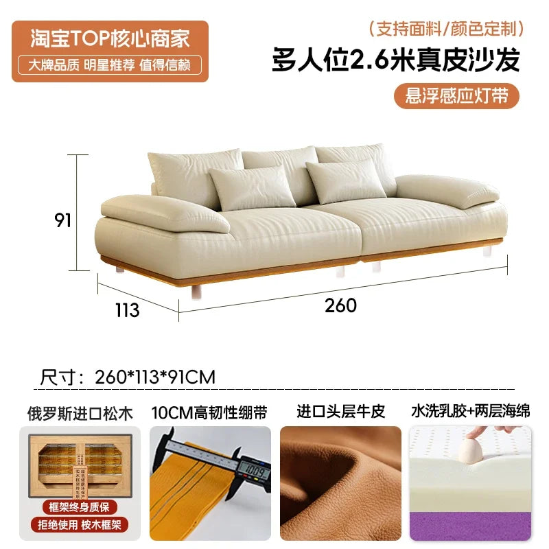 White Lazy Sofa – Mid Century Designer Style