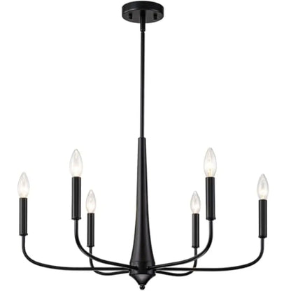 Modern Black Sphere Chandelier for Dining Room,