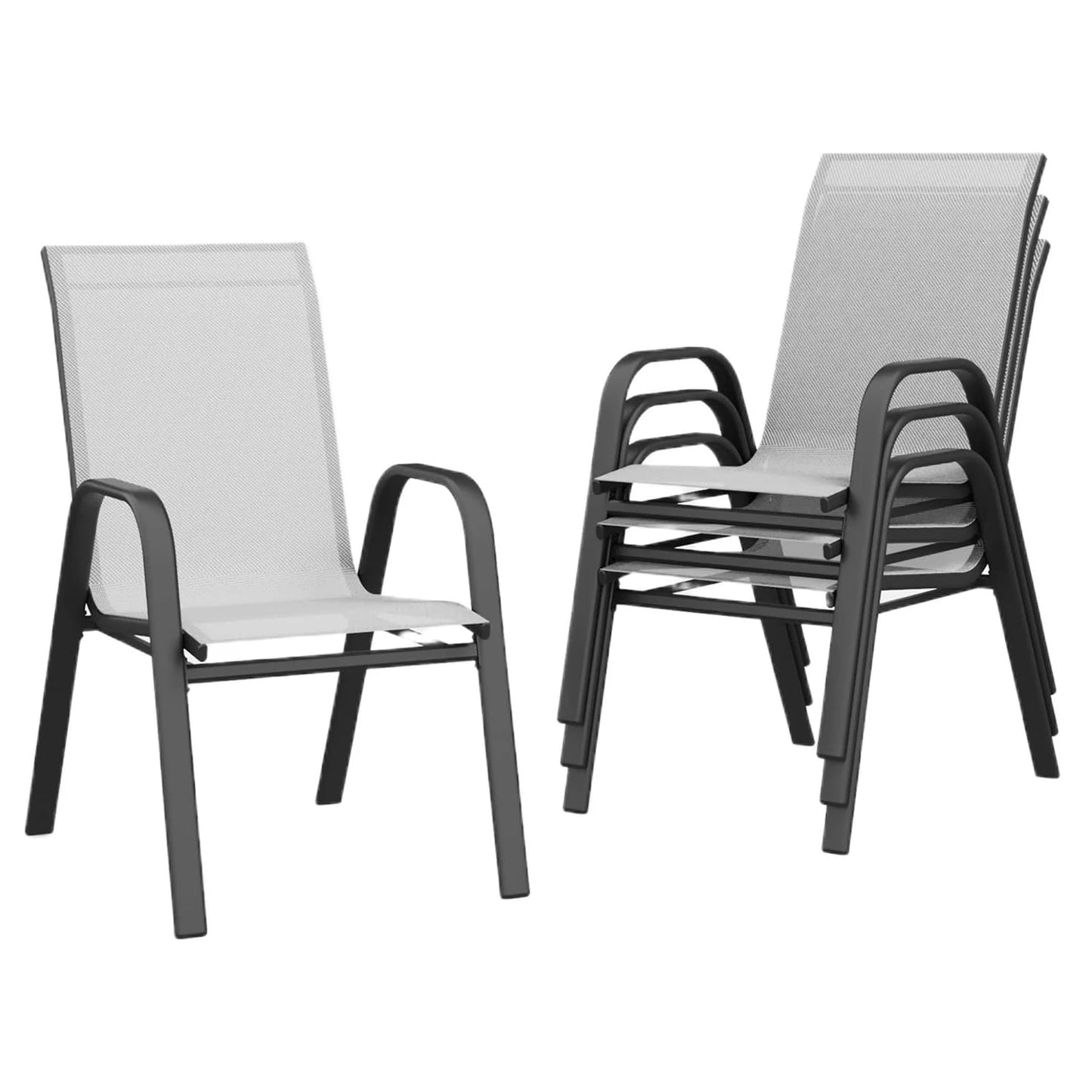 4-Piece Stackable Patio Chairs Set