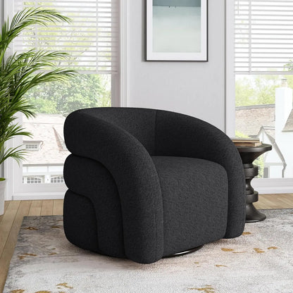 Small Swivel Barrel Accent Chair – No Assembly