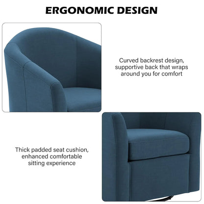 Modern Swivel Barrel Accent Chair Set of 2