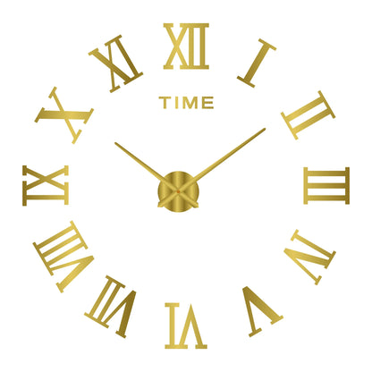 Large 3D DIY Mirror Wall Clock