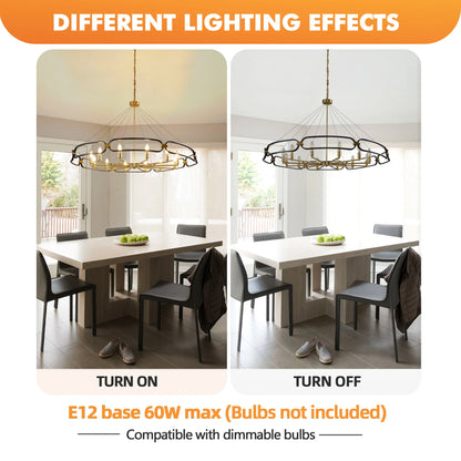 Vintage Iron Round LED Chandelier