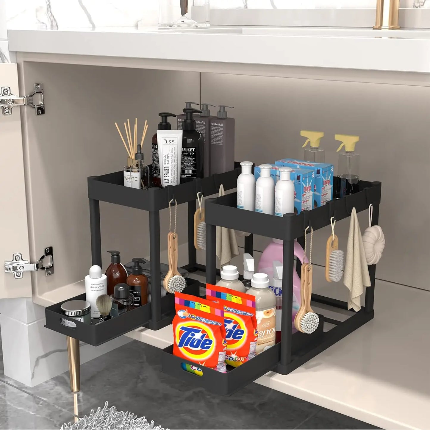 Double-Tier Under Sink Storage Rack