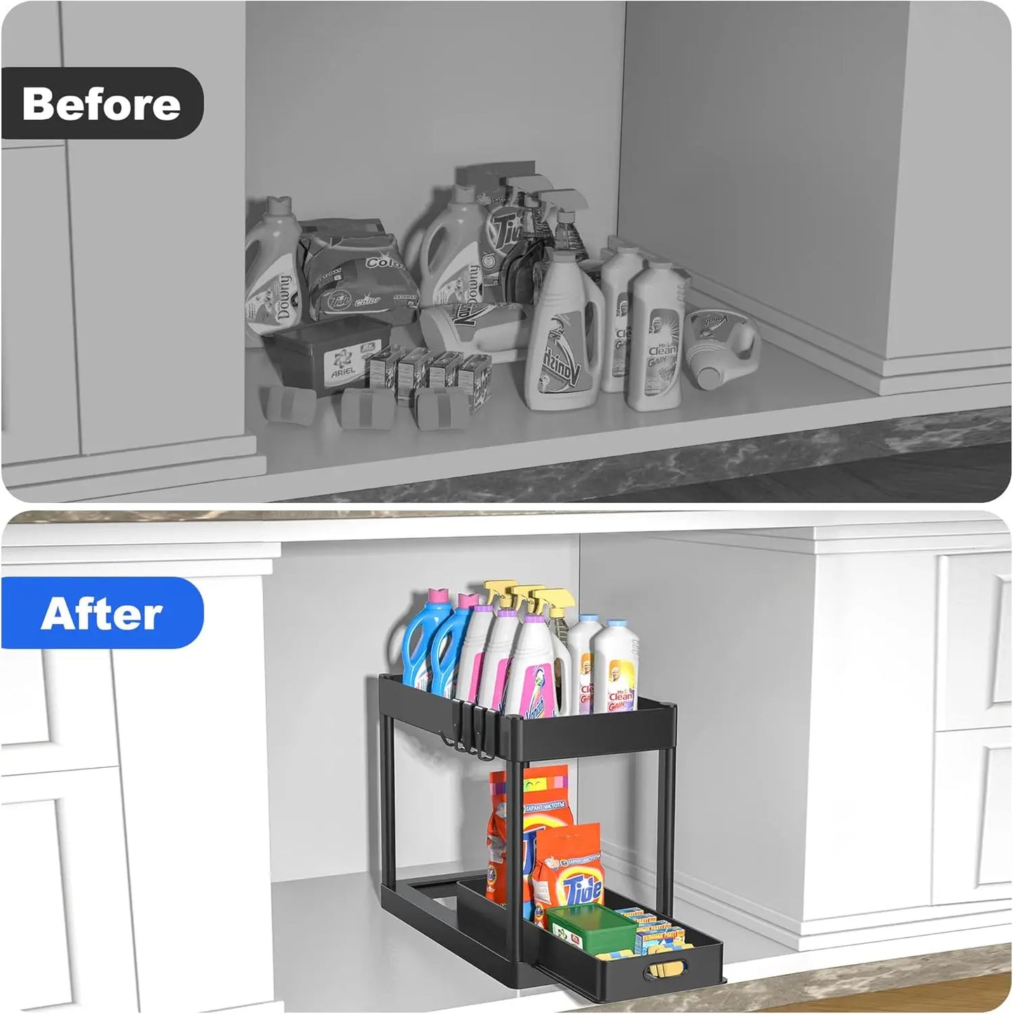 Double-Tier Under Sink Storage Rack
