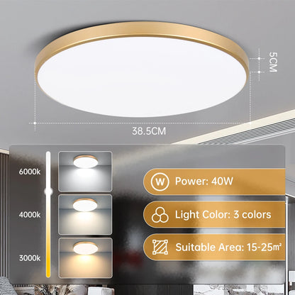 Ultra-Thin LED Ceiling Lamp – Waterproof